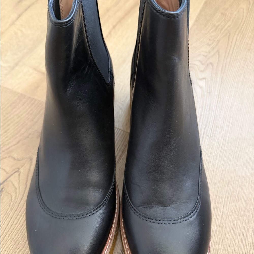 J. Crew BRAND NEW Black Leather Women’s Crepe Sole Chelsea Boots